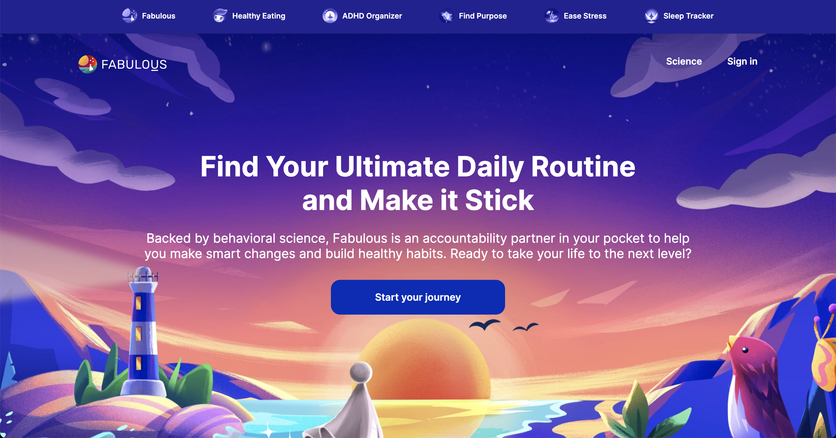 Interface Fabulous - Application de création de routines